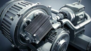 Un moteur de véhicule électrique.