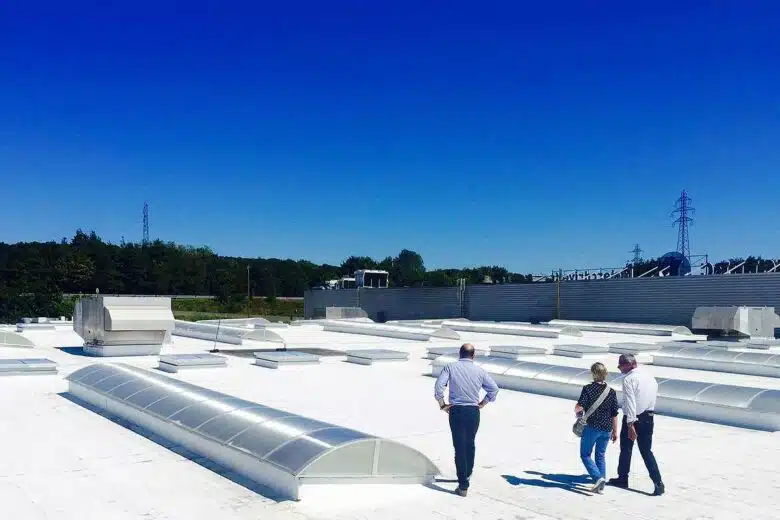 Visite de fin de chantier pour une toiture.