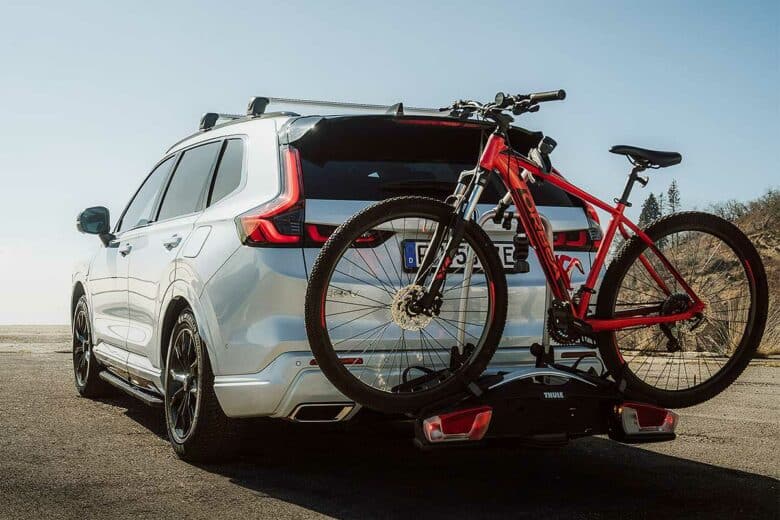 Un porte-vélo sur le CR-V.