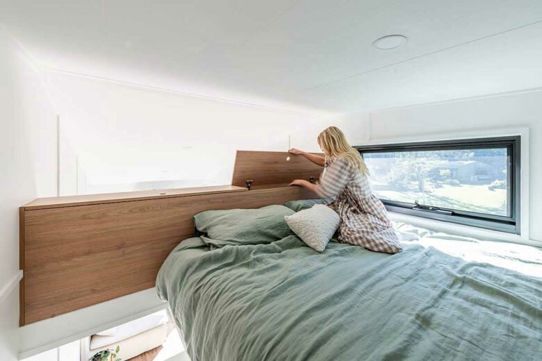 Le coin nuit sur mezzanine.