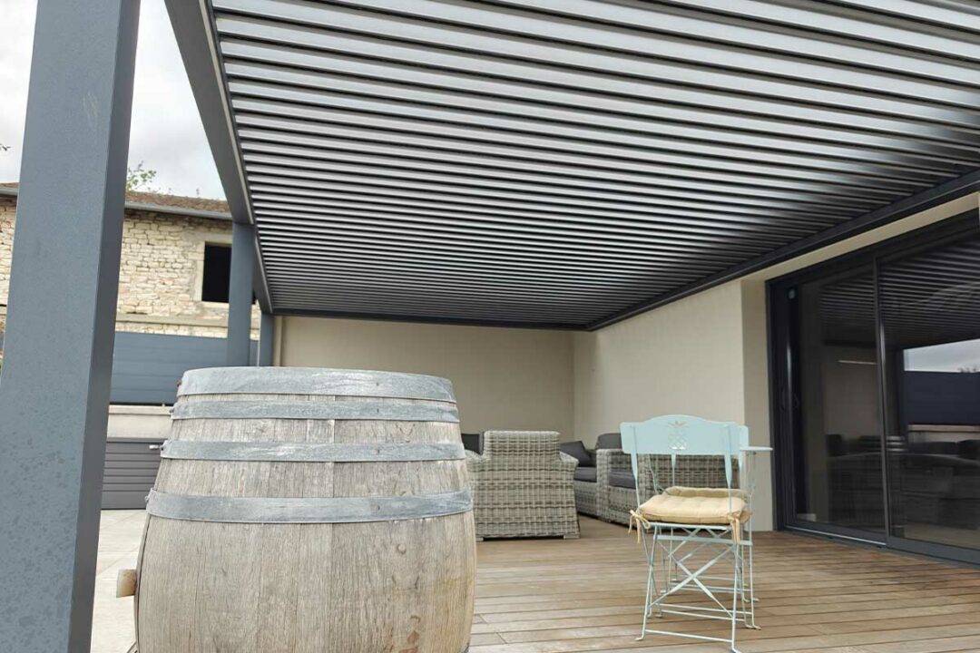 Une belle pergola moderne.