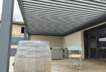 Une belle pergola moderne.