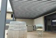 Une belle pergola moderne.