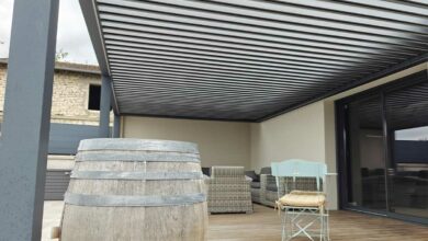 Une belle pergola moderne.