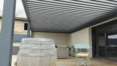Une belle pergola moderne.