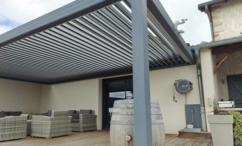 Une pergola bioclimatique.