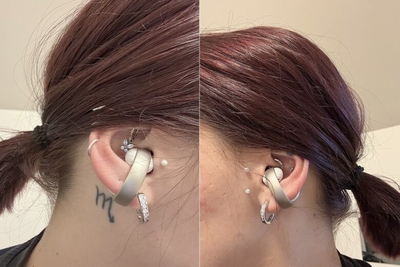 Les Soundcore AeroClip by Anker en situation réelle : un confort optimal même avec plusieurs bijoux d’oreilles !