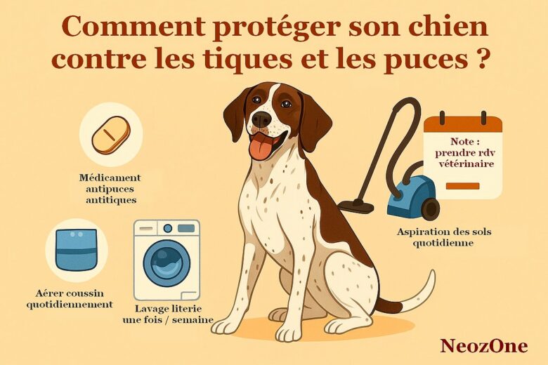 Infographie : comment protéger son chien des puces et des tiques ?