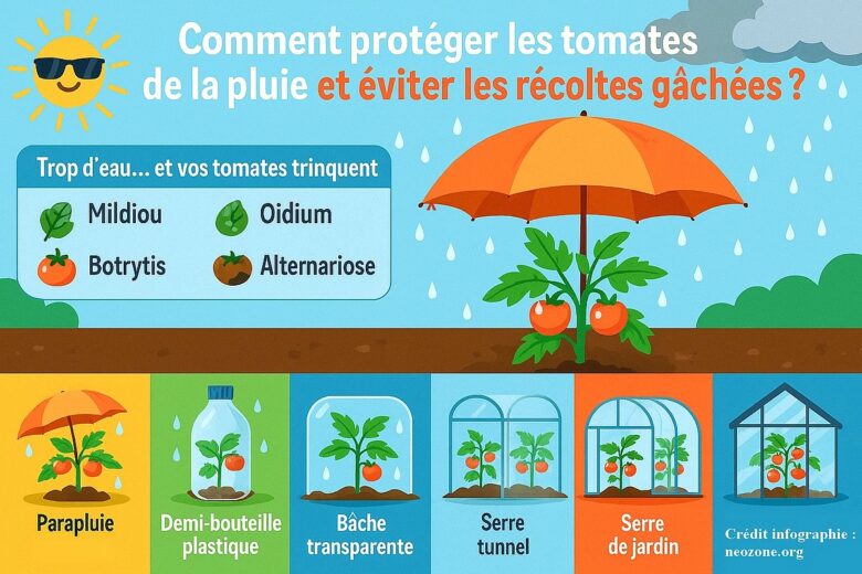 Infographie : comment protéger vos tomates de la pluie et des maladies ?