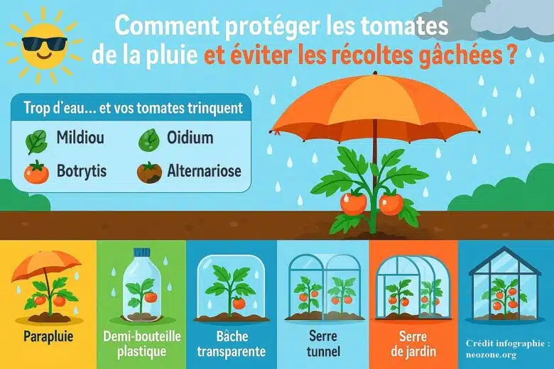 Infographie : comment protéger vos tomates de la pluie et des maladies ? 