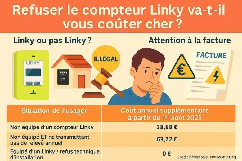 Compteur Linky : jusqu’à 63,72 € de pénalité par an pour ceux qui s’y opposent encore.