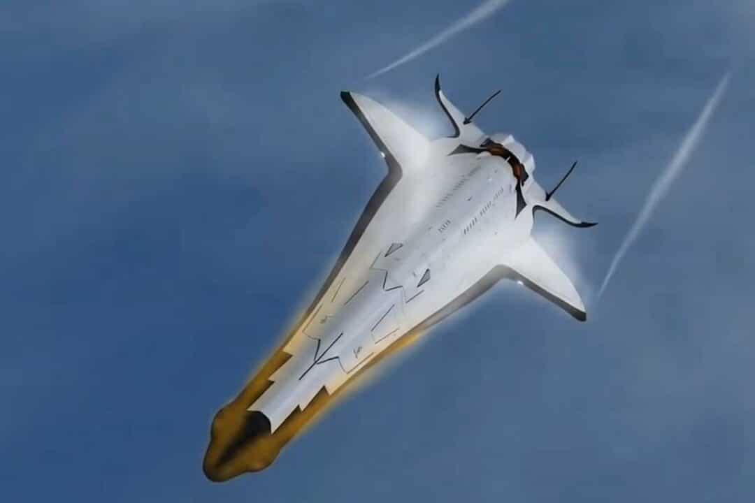 Un concept d'avion futuriste.