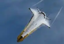 Un concept d'avion futuriste.