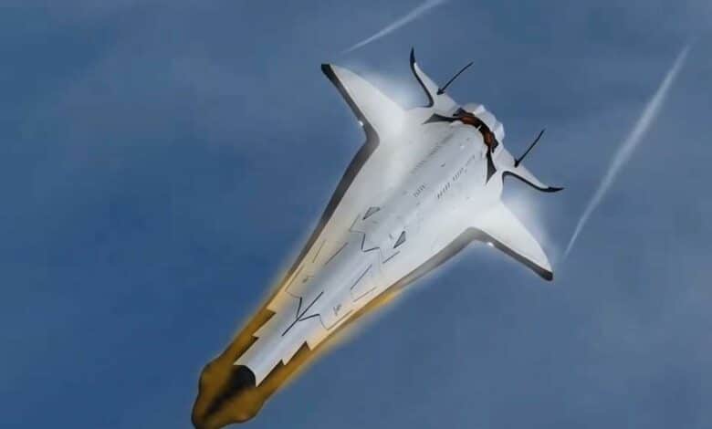 Un concept d'avion futuriste.