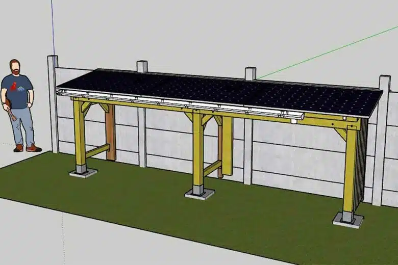 Plans du projet de rénovation d'un abri de jardin.
