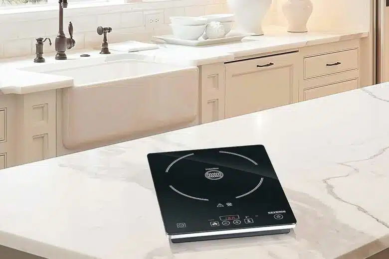 Une plaque à induction portable.