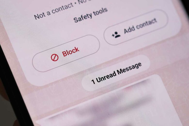 Blocage d'un contact.