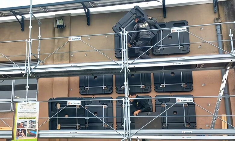 Une rénovation de façade avec des cuves de stockage Cactile.