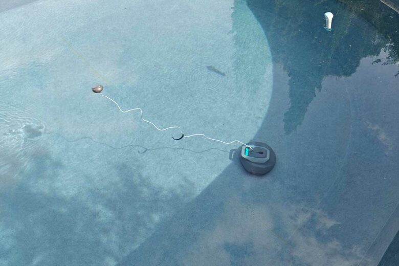 Le robot piscine en fonctionnement.