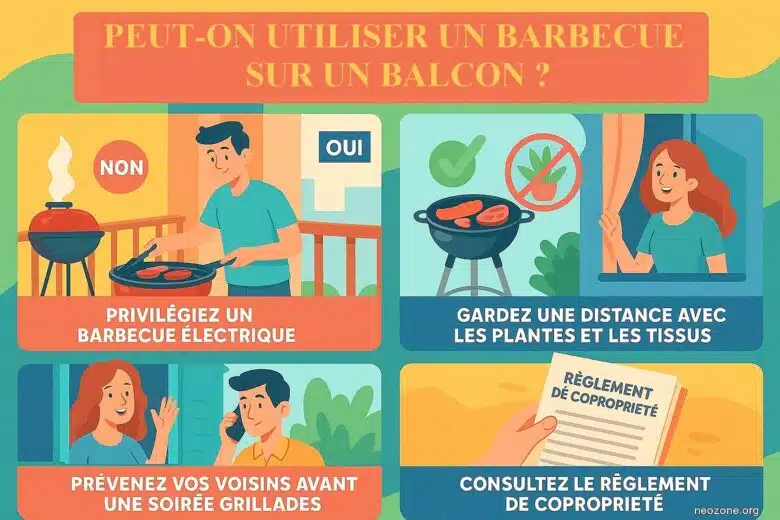 Infographie : peut-on utiliser un barbecue sur son balcon ? 