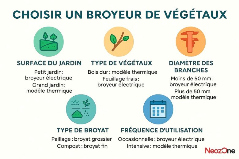 Infographie : comment choisir un broyeur de végétaux ?