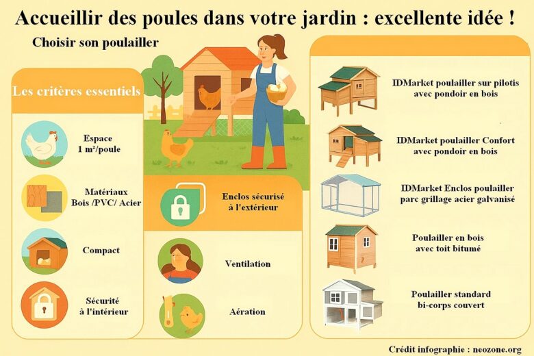 Infographie : comment choisir le meilleur poulailler pour vos poules ?