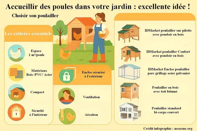 Infographie : comment choisir le meilleur poulailler pour vos poules ?