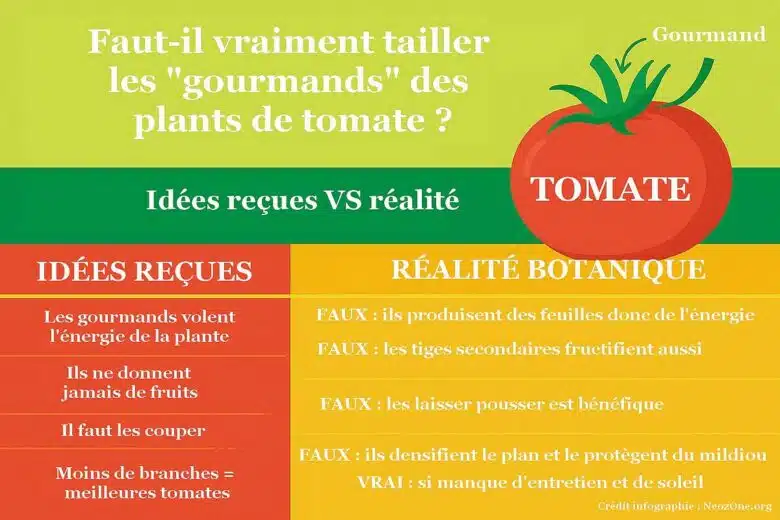 Faut-il ou non couper les gourmands des tomates ? Spoiler : non.