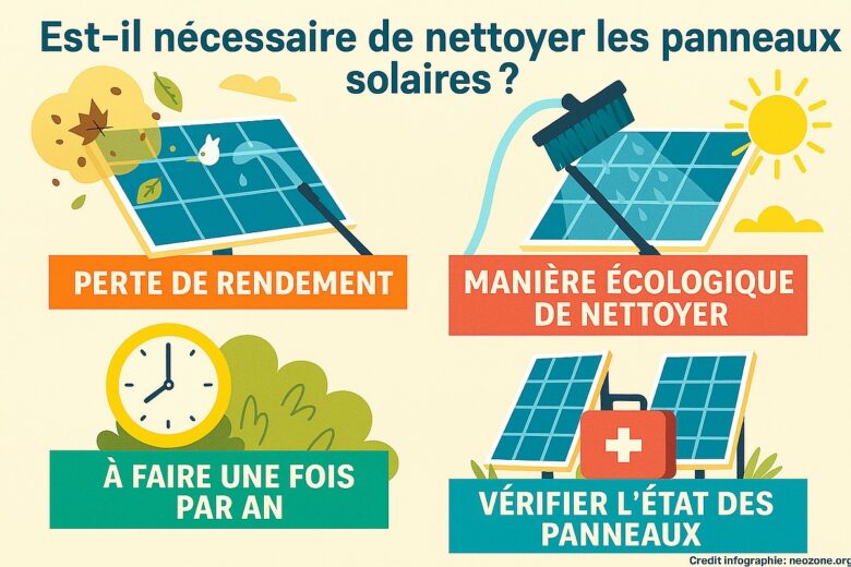 Infographie : faut-il nettoyer ses panneaux solaires ?