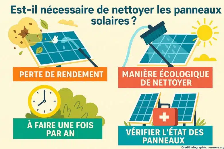 Infographie : faut-il nettoyer ses panneaux solaires ?