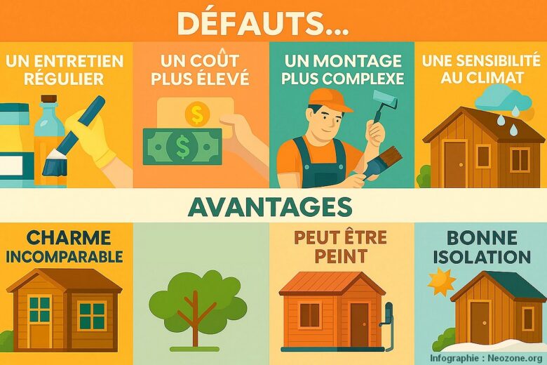Infographie : quels sonts les inconvénients des abris de jardin en bois que les vendeurs ne mentionnent jamais ?