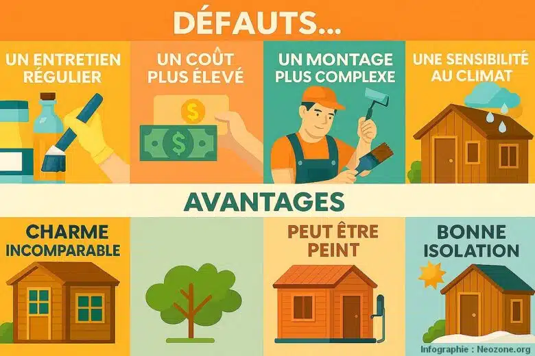 Infographie : quels sonts les inconvénients des abris de jardin en bois que les vendeurs ne mentionnent jamais ? 