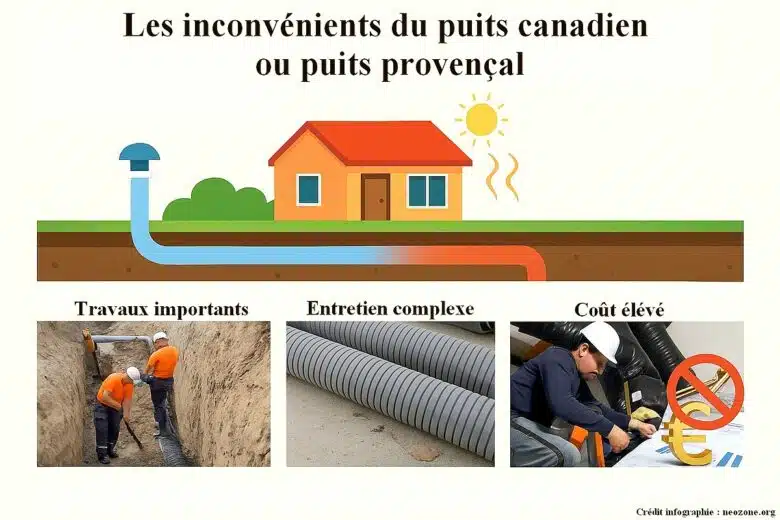 Infographie : les inconvénients du puits canadien que l'on ne vous mentionne pas toujours.