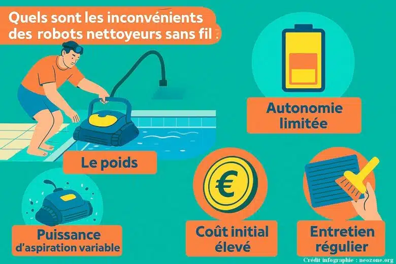 Infographie : quels sont les inconvénients des robots nettoyeurs de piscine ? 