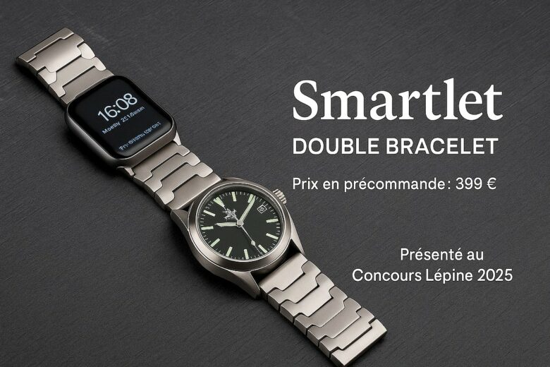 Infographie : Smartlet, l'invention d'un bracelet de montre double présenté au Concours Lépine.