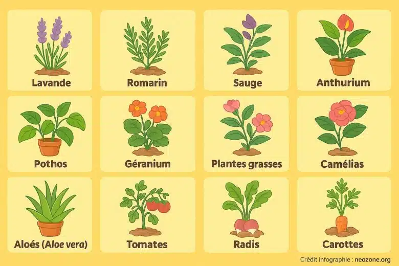 Infographie : quelles sont les 15 plantes qui n'aiment pas le marc de café ? 