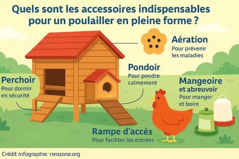 Infographie : quels sont les accessoires indispensables pour un poulailler en pleine forme ?