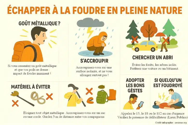 Infographie : les bons gestes et ceux à éviter en cas d'orage.