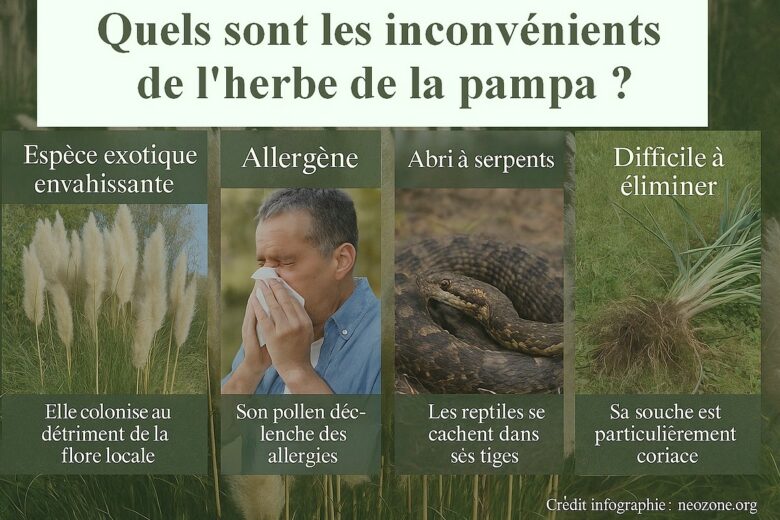 Infographie : quels sont les inconvénients de l'herbe de la pampa ?