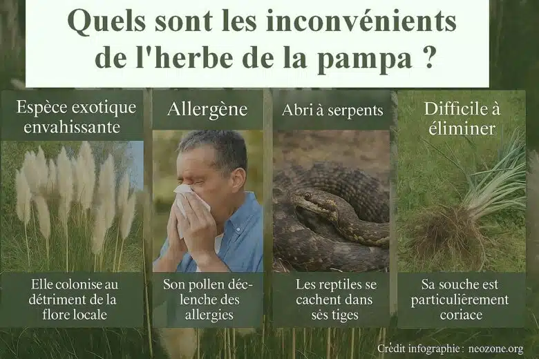 Infographie : quels sont les inconvénients de l'herbe de la pampa ?