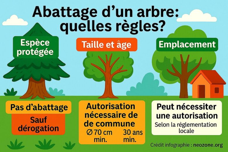 Infographie : puis-je abattre un arbre dans mon jardin sans autorisation ?