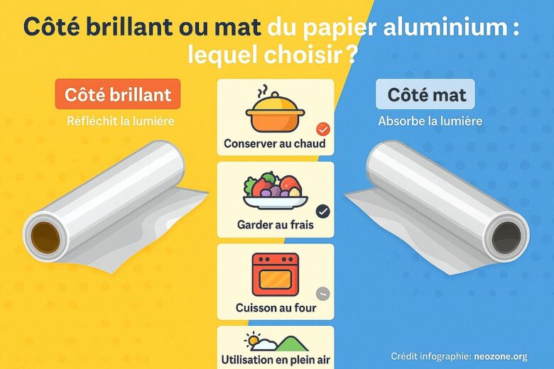 Infographie : pourquoi le papier d'aluminium présente-t-il deux faces distinctes ?