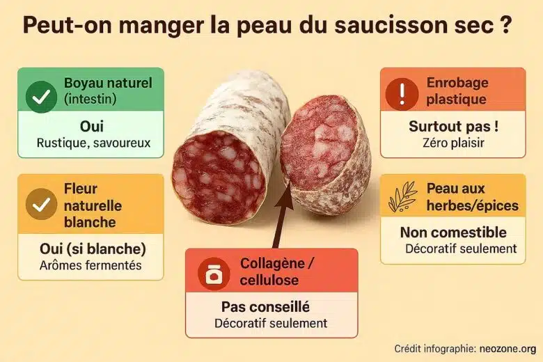 Infographie : peut-on manger la peau du saucisson sec ? 