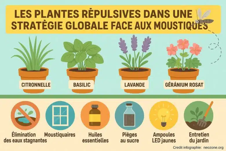 Infographie : quelles sont les plantes qui repoussent les moustiques ? 