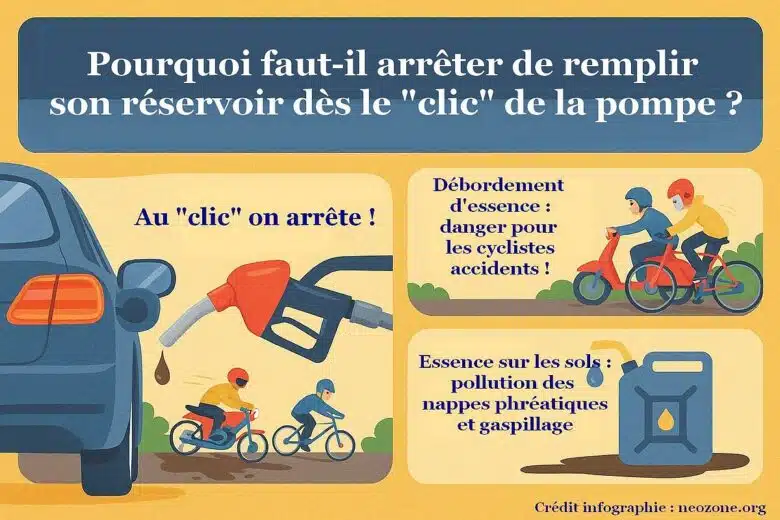 Pourquoi faut-il arrêter de remplir son réservoir dès que le clic de la pompe retentit ?