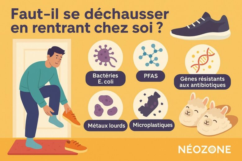 Infographie NeozOne : pourquoi faut-il se déchausser en rentrant chez soi ?