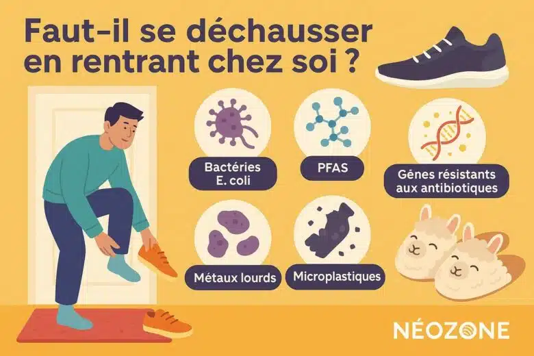 Infographie NeozOne : pourquoi faut-il se déchausser en rentrant chez soi ?