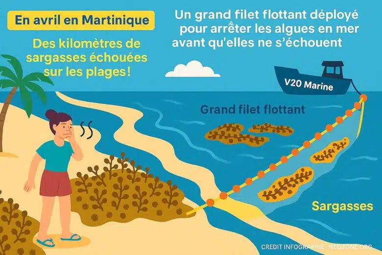 Infographie : V20 Marine, une solution marseillaise pour sauver les Antilles des sargasses ! 