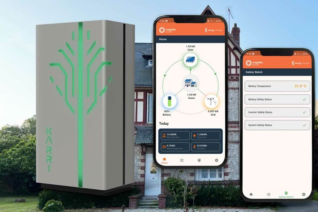Batterie et application du système de stockage Karri.