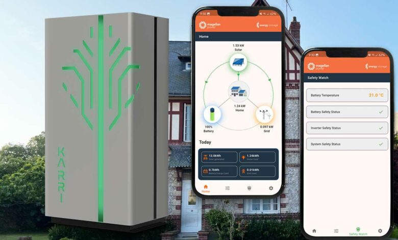 Batterie et application du système de stockage Karri.